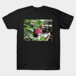 Purple bell flower bokeh garden T-Shirt